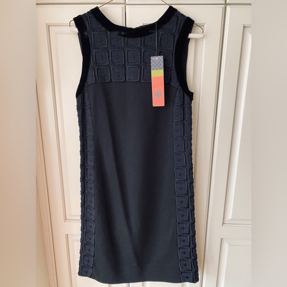 Tory Burch Black Denice Dress wool blend sleeveless women Size S New with tag